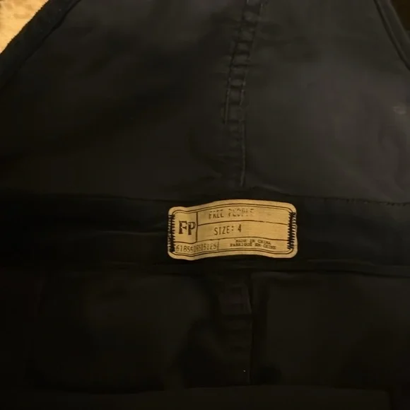 Free People Savannah Overall Navy Velvet Mini Dress 4 - Picture 6 of 7